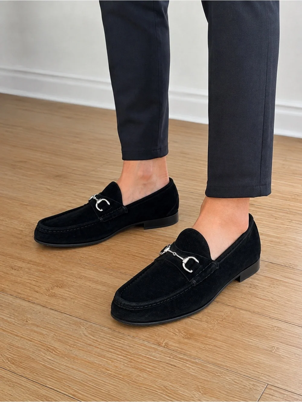 Gucci Horsebit Loafers Black Suede Men’s 9 / US 9.5 Made in Italy